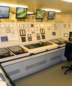 Ship engine control room
