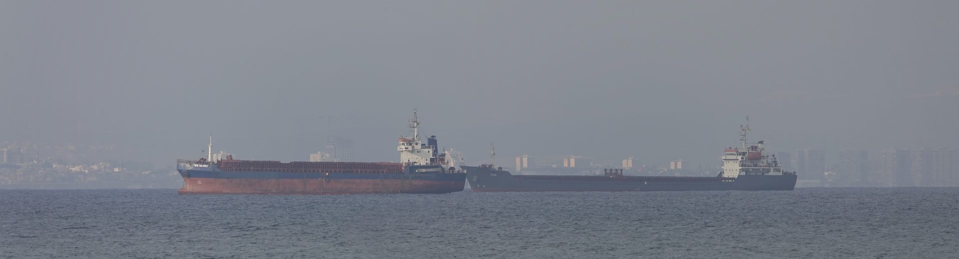 Vessels at a commercial port