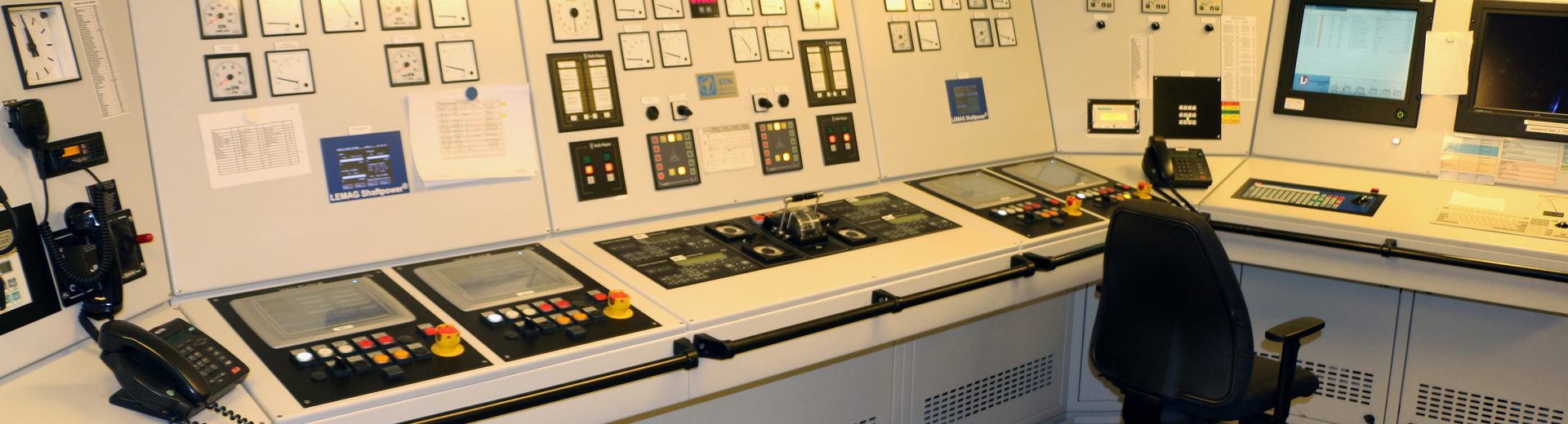 Ship engine control room